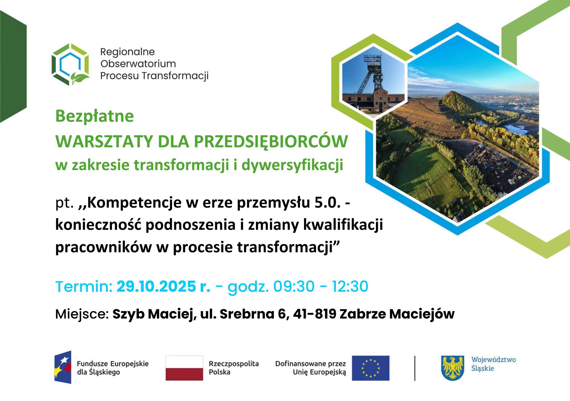 Zaproszenie na warsztaty dla przedsiębiorców pn. "Kompetencje w erze przemysłu 5.0 - konieczność podnoszenia i zmiany kwalifikacji pracowników w procesie transformacji" organizowane przez GIPH w dniu 29.10.2025 r..jpg