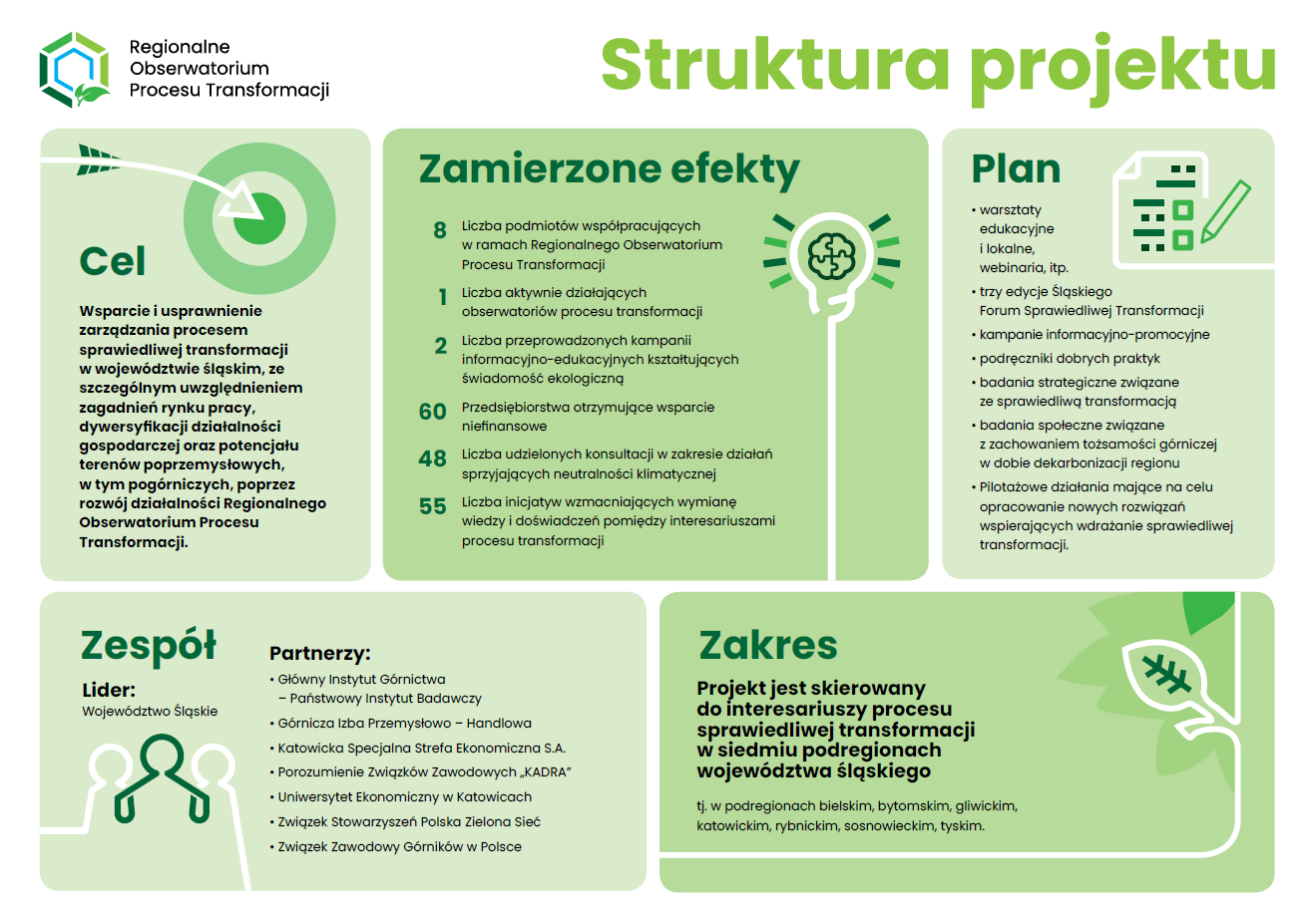 Infografika dot. struktury projektu