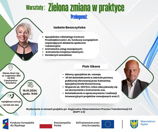 Zielona zmiana w praktyce-prelegenci. Styczeń 2025 r.